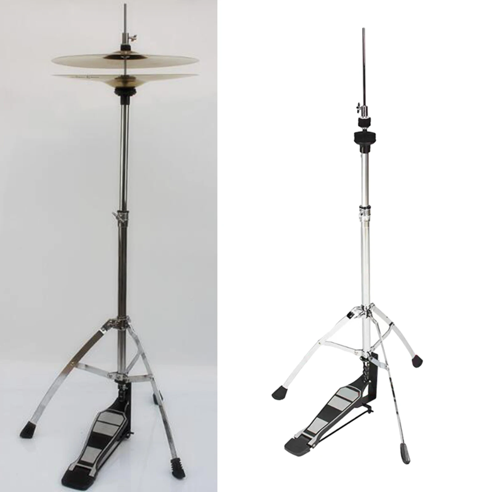 Metal Cymbal Stand Drum Cymbal Arm Long Footboard Adjustable High Hat Stand Pedal Folding Bracket Swivel Legs Accessories