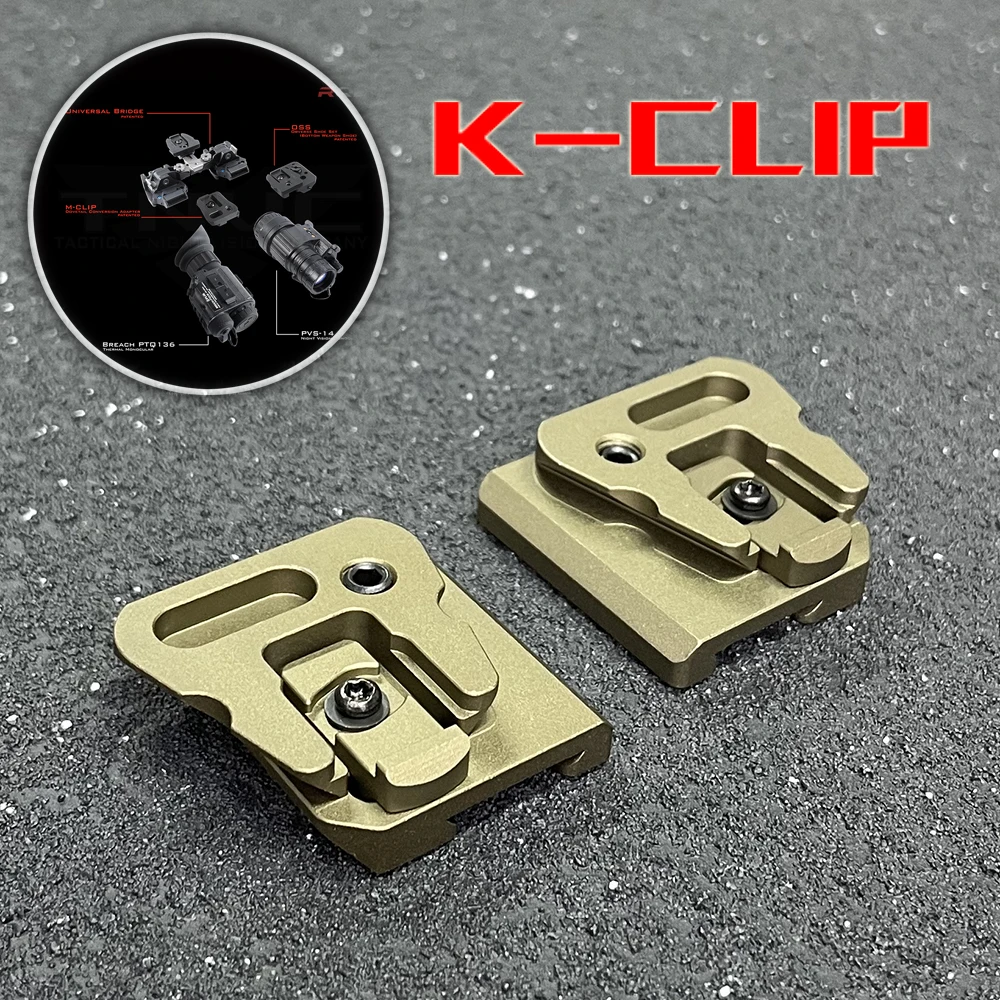 Night Vision Goggles Mount K-CLIP SHOE SET PVS-14 Monocular Dovetail Conversion Adapter for MUM-14 NVG KVC Bridge Helmet Mount