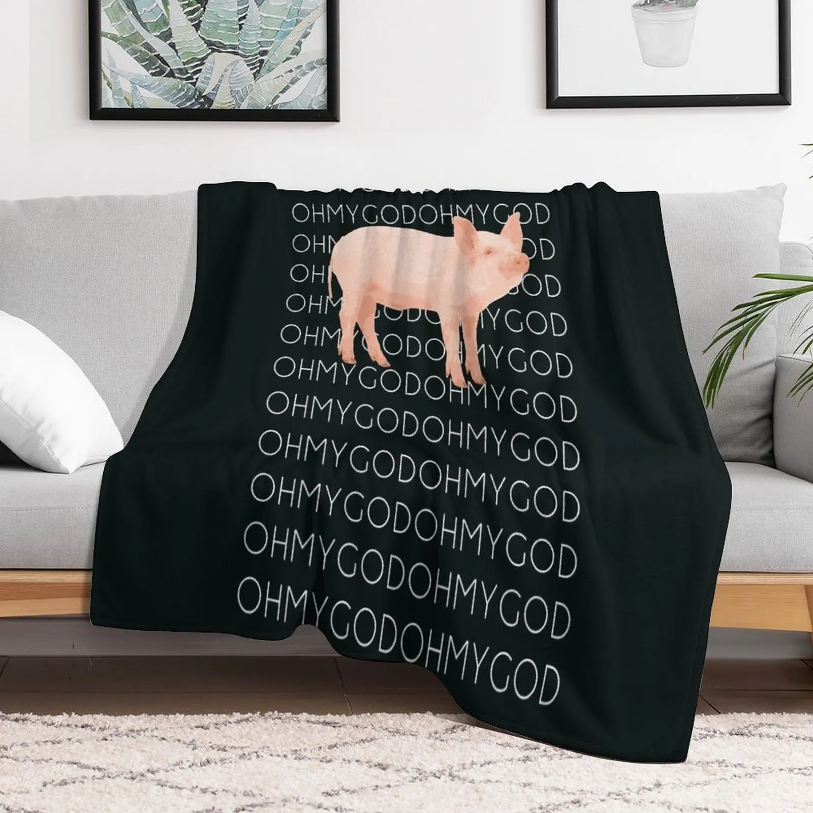 

Shane Dawson Oh My God Pig Throw Blanket Sofas Kid'S bed plaid Blankets