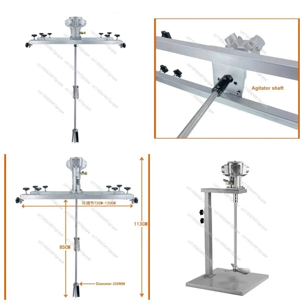 Pneumatic Air Agitator Tank Mixer with Support Hanger for IBC Barrel Drum, 1000L 1 Ton