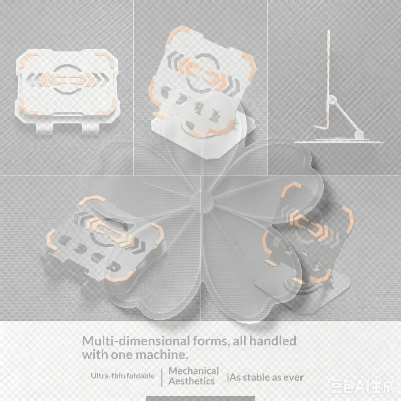 Foldable Tablet Stand Height-Adjustable 360° Rotating Cellphone Holder Anti Slip Heat Dissipation Tablet Riser Gaming Use