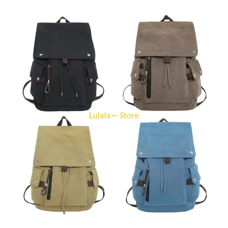 

Y4QA Backpack for Women Men Drawstring Casual Travel Daypack School Book Bags