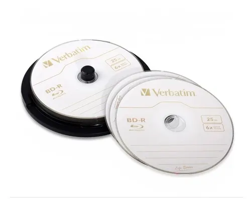 Imagen 2 del producto Blu Ray Disc 25GB Disco Bluray BDR BD-R 25G Capa dura grabable de 6X velocidades 10 piezas/husillo