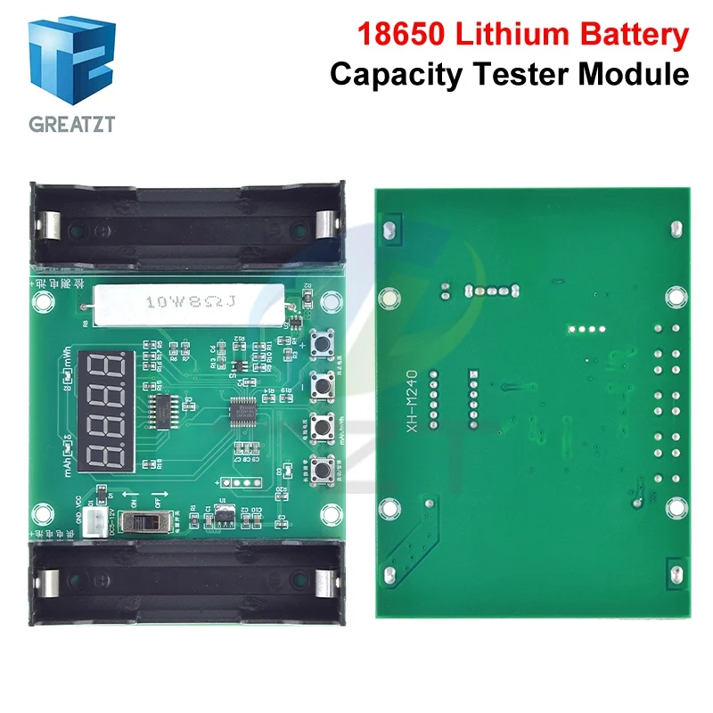 XH-M240 18650 Lithium Battery Capacity Voltage Indicator Tester Module Discharge Electronic Battery Voltage Tester Module