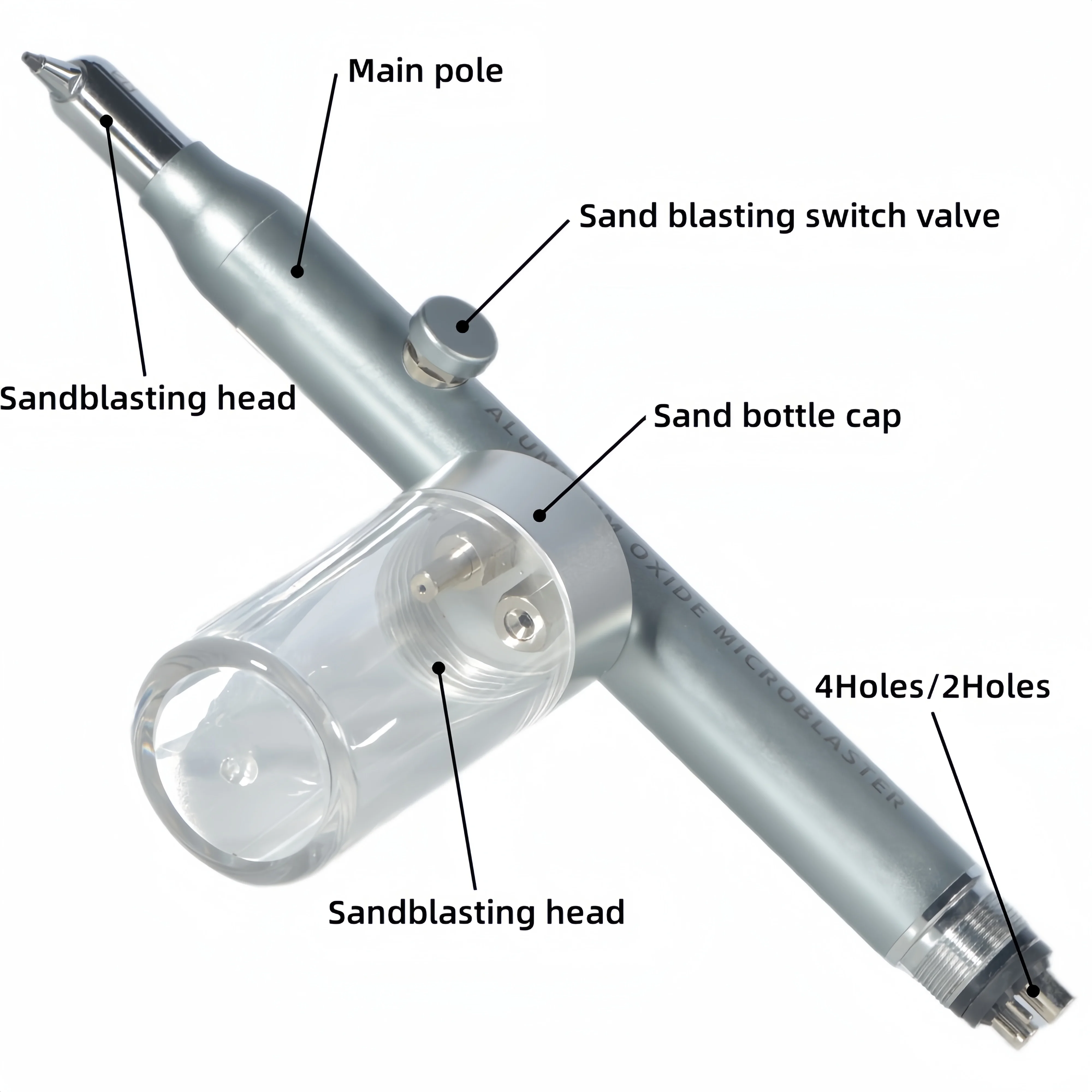 JUMTOP Dental Aluminum Oxide Micro Blaster Interface Microetcher Sandblasting Alumina Gun Air Abrasion Polisher Dentistry Tools