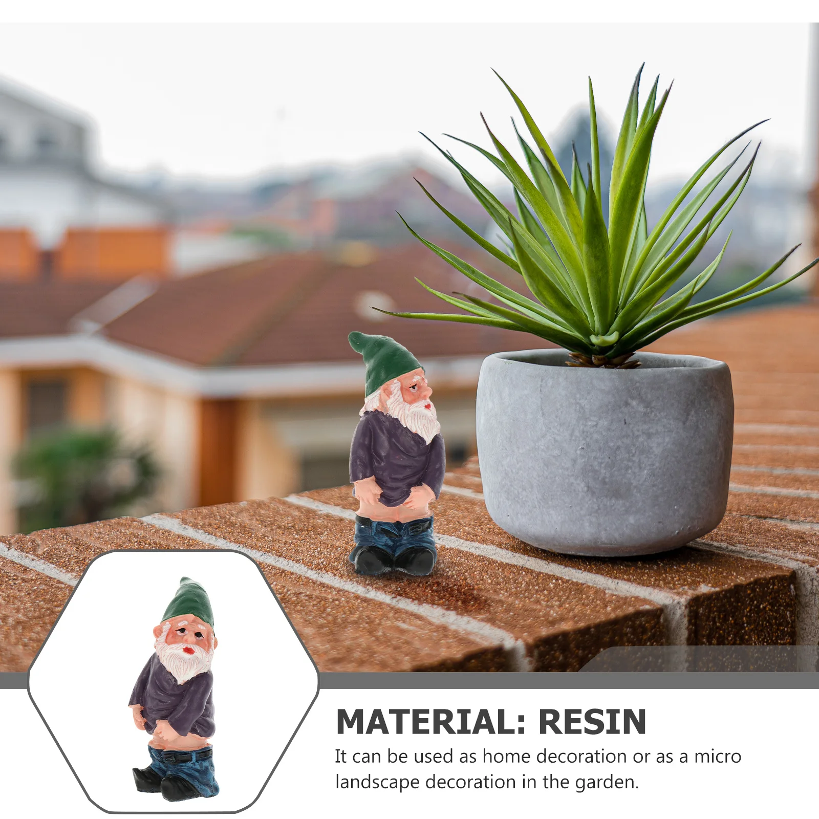 

1Pcs Garden Ornament Resin Gnome Statue Outdoor Decor Lawn Decoration Funny Creative Resin Craft Lovely Gift for Home