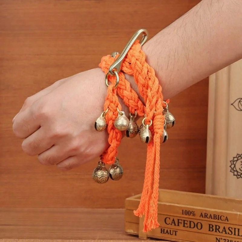Copper Handbell Ethnic Dance Yoga Chanting Bell Bracelet Meditation Sound Healing Bells Music Therapy Percussion Instrument