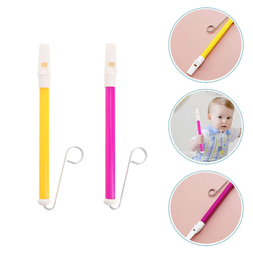 Apito deslizante portátil para plástico de alta qualidade, 2 peças, ferramenta de aprendizagem de música, design sem rebarbas, show de palco, presente de prática