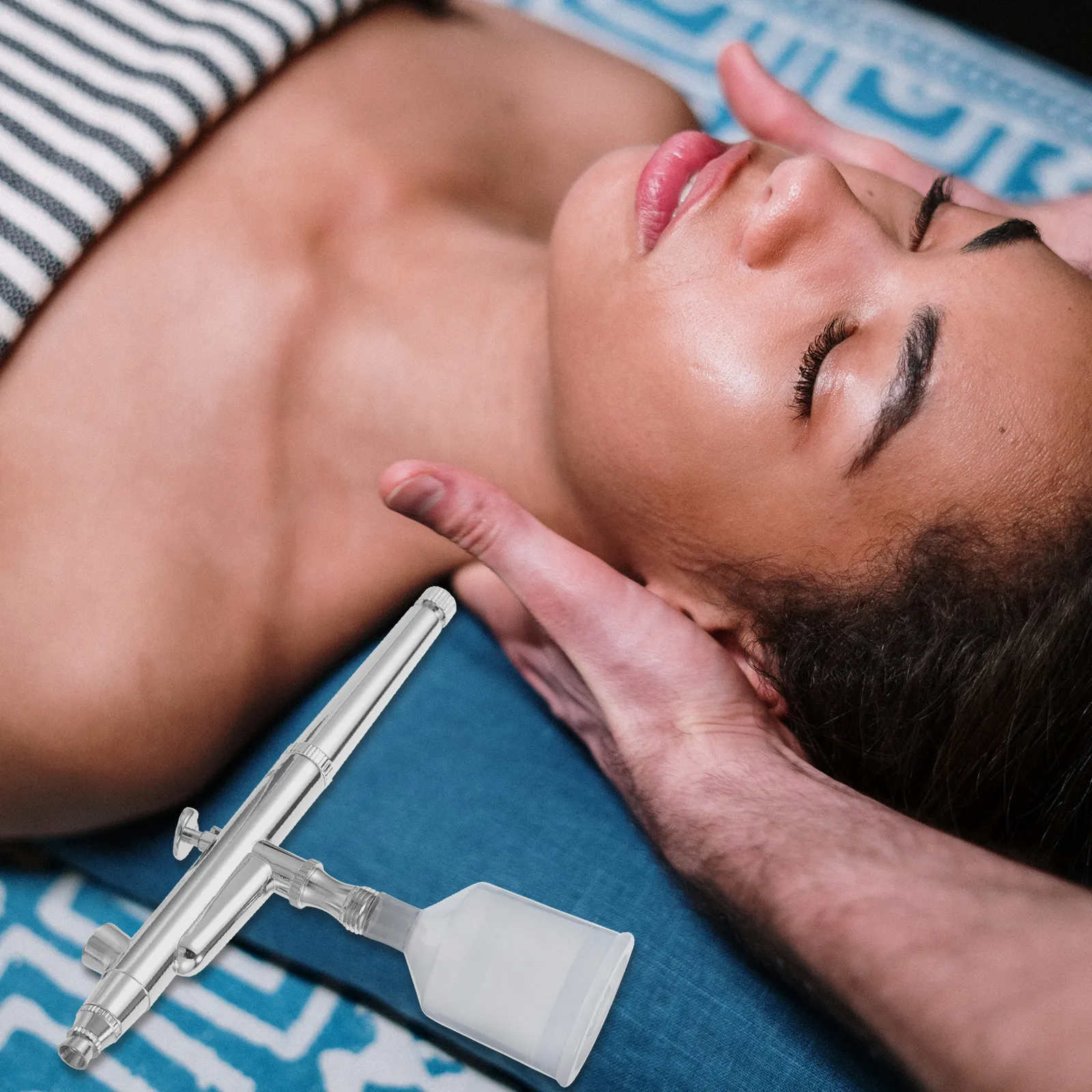 

Portable Nano Mist Sprayer High Pressure Facial Beauty Tool Water Replenishment Device Metal Color Small Accessories