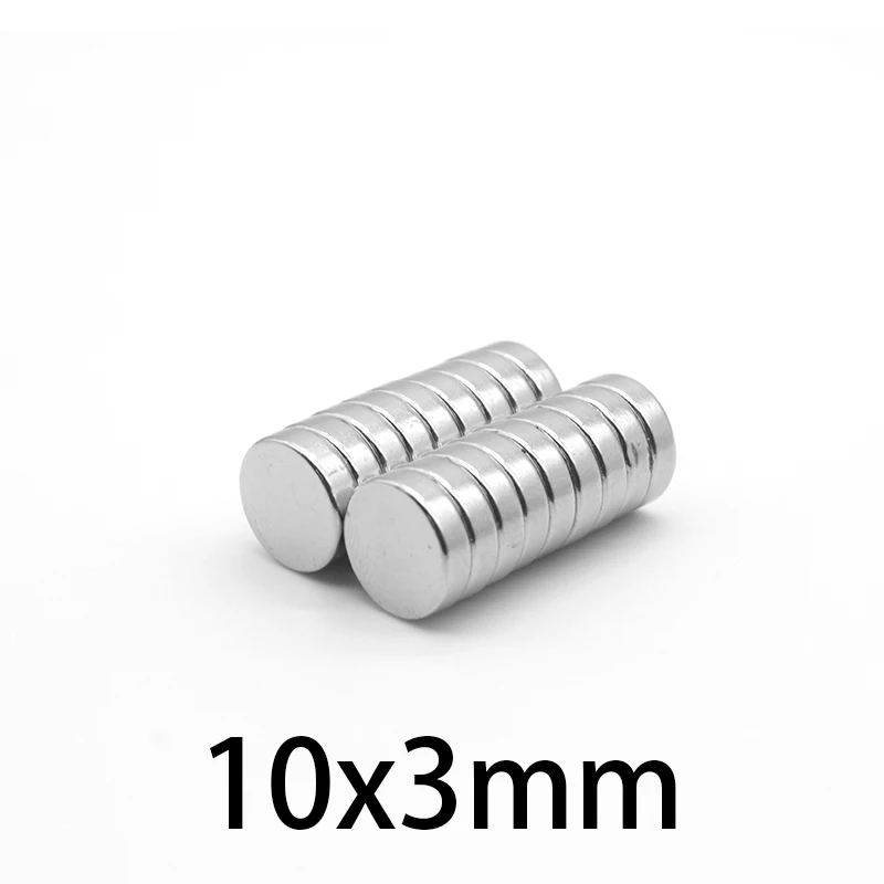 10/20/50/100/150/200PCS 10x3 Disc Strong Powerful Magnets N35 Round Permanent Magnets 10x3mm Neodymium Magnet 10*3 Search Magnet