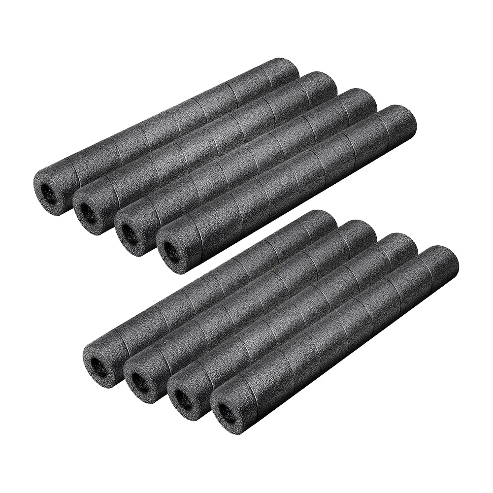 8-Pack 15.7-Inch Black Foam Pipe Wrapping Tape, Multi-Purpose Soft Foam for Indoor/Outdoor Water Pipe Protection.