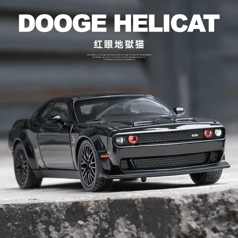 1:32 Dodge Challenger SRT Helicat Srt Red Eye Alloy Cars Toy Diecasts Vehicles Metal Model Car Decoration Kids Gift Boy A599