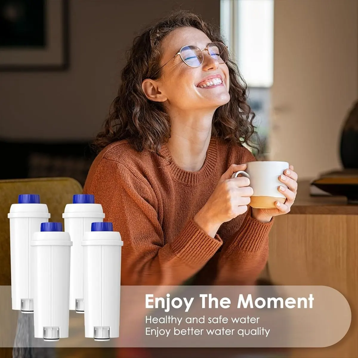 

AA97 Water Filter Replacement Compatible with for Coffee Machine Filter Activated Carbon Softener for