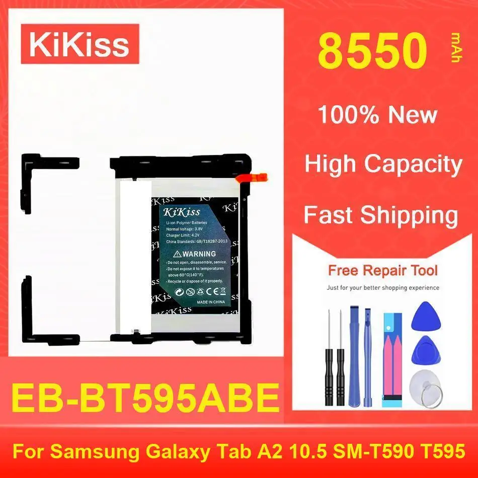 

Kikiss Battery 8550Mah EB-BT595ABE For Samsung Galaxy Tab A2 10.5 SM-T590 T595