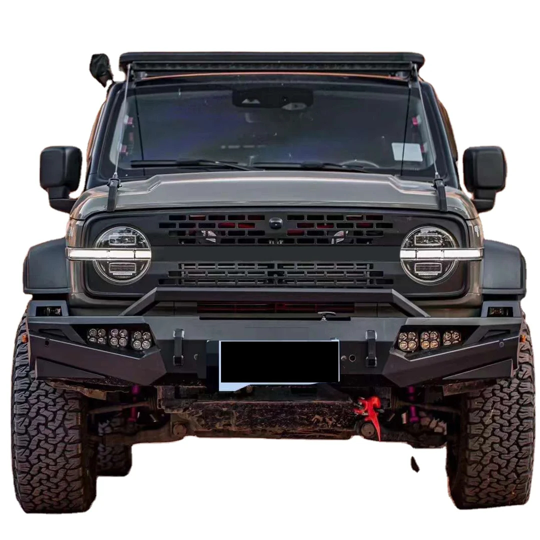 High Quality Front Bumper with Light for Wey Tank 300 4x4 Auto Accessories Car Bumper Upgrade including Bolts Screws Boxed