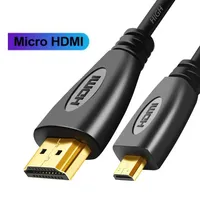 HDMI-compatible Cable Video Cables Gold Plated 1.4 4K 1080P 3D Cable for HDTV Splitter Switcher 1 2 3m 6FT Micro-HDMI to HDMI