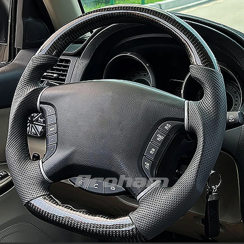 Carbon Fiber Steering Wheel Customized For Mitsubishi Pajero V98 V97 2007 2008 2009 2010 2011 2012 2013 2014 Galant 2008-2012