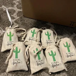 5pcs Cactus Final Fiesta Hangover Survival Kit bags Mexican Bachelorette hen Party bridal shower bride to be decoration gift