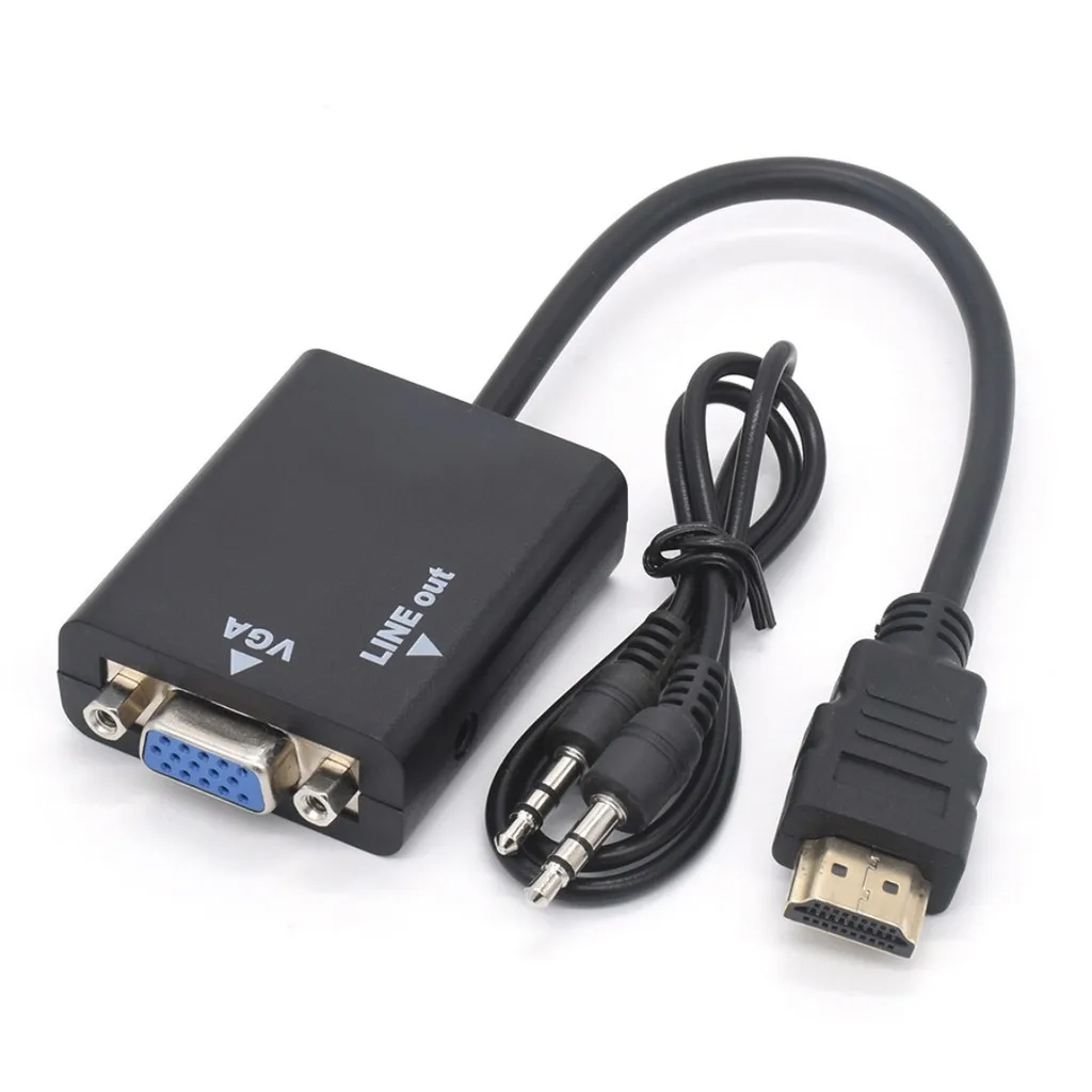 Hdmi Vga P2 Audio P/ Av Pc Converter Adapter Cable