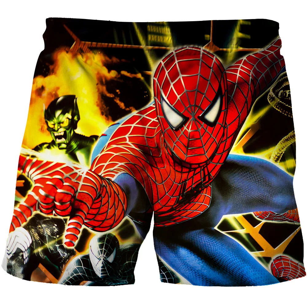 New Summer Marvel Superhero Hulk Cartoon Children\'s Shorts Marvel Spider Man Boys\' Shorts Boys\' Summer Shorts Quick drying