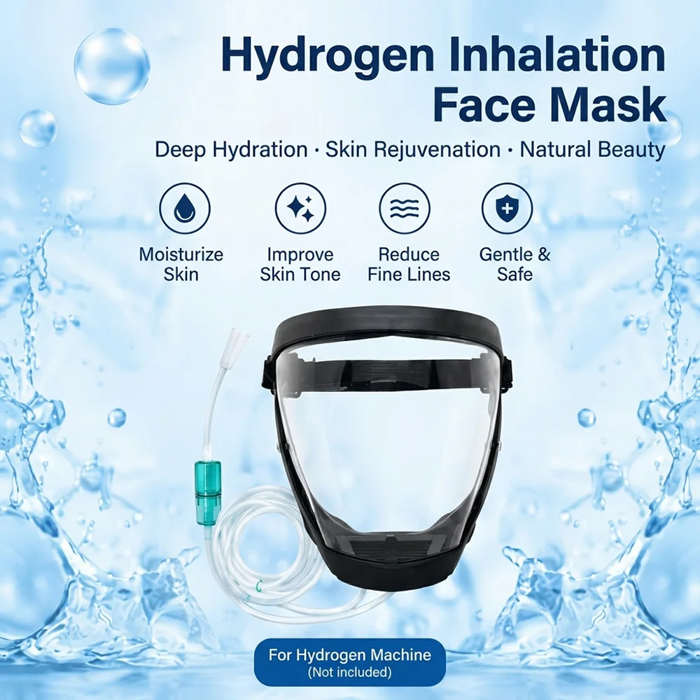 Hydrogen Facial Mask H2 Inhalation Mask for Hydrogen Oxygen Generator Machine Face Skincare Beauty Care Accessory
