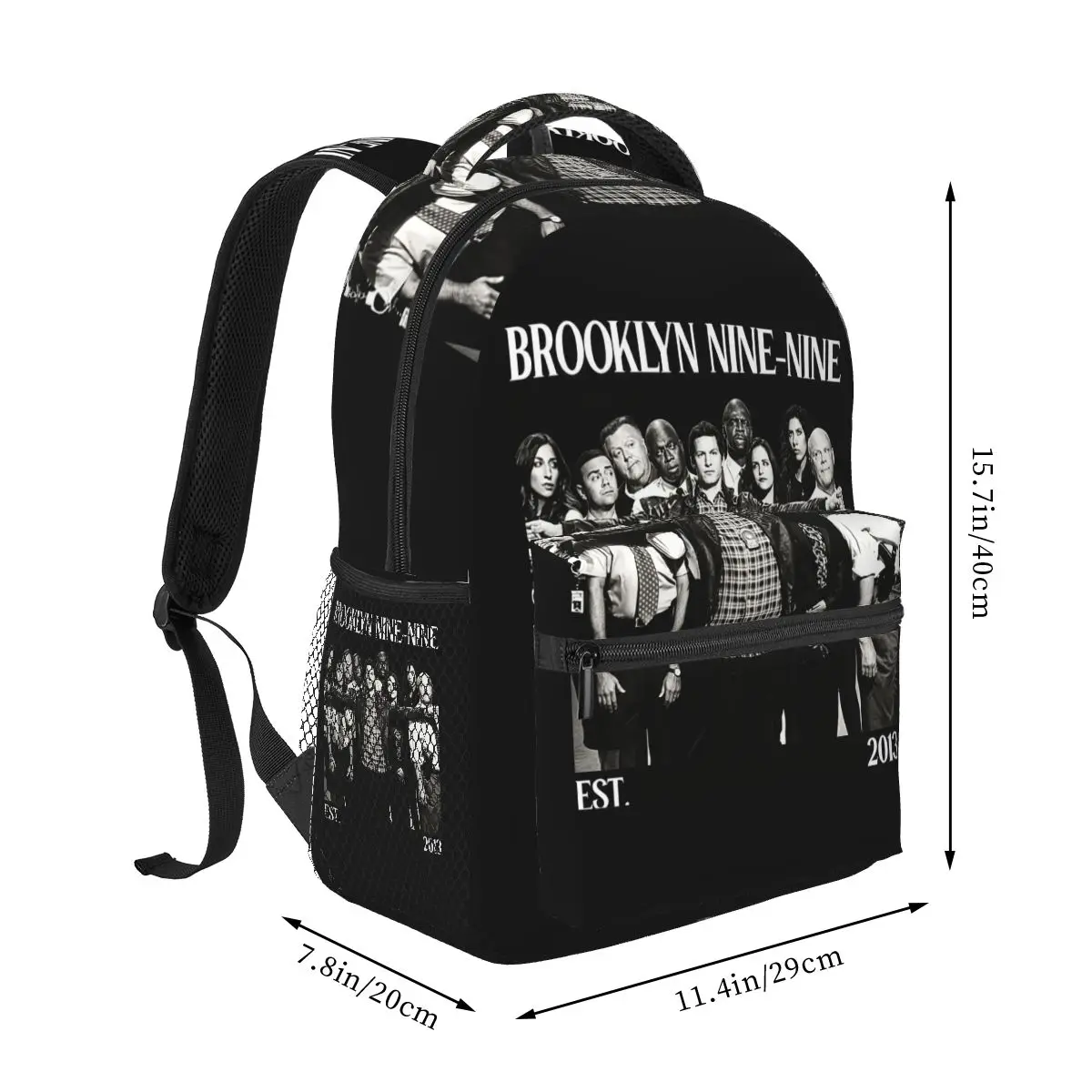 Brooklyn Nine-Nine Season 99 TV Drama Student Backpack School Bag Hiking Travel Daypack for Boys Girls Bookbag Shoulder Bags