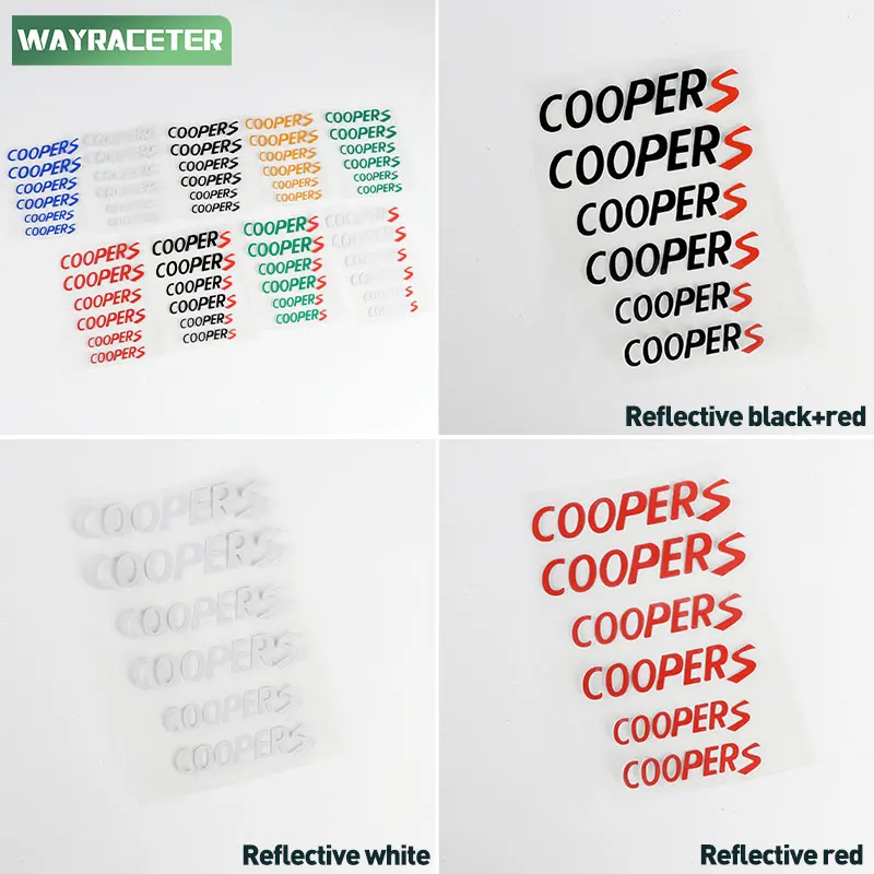 Reflective Hi Temp Waterproof Car Brake Caliper Sticker For MINI Cooper F65 F66 F67 R56 R57 R58 R60 F60 F54 R53 R50 R55 F56 JCW