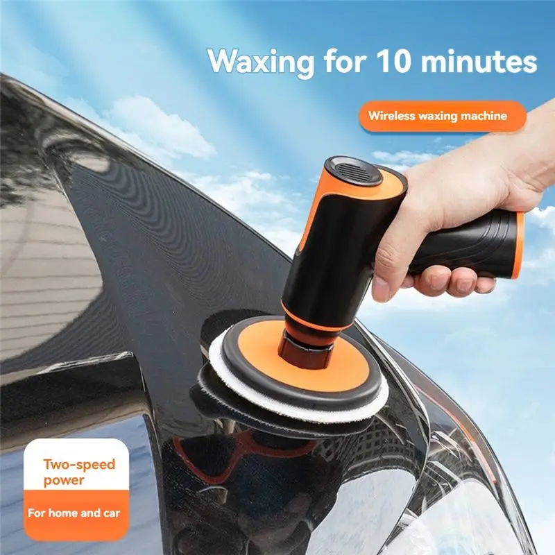 A98E-100W Car Wax Polisher Polishing Machine Mini Wireless Portable Buffing Machine USB Rechargeable Polisher