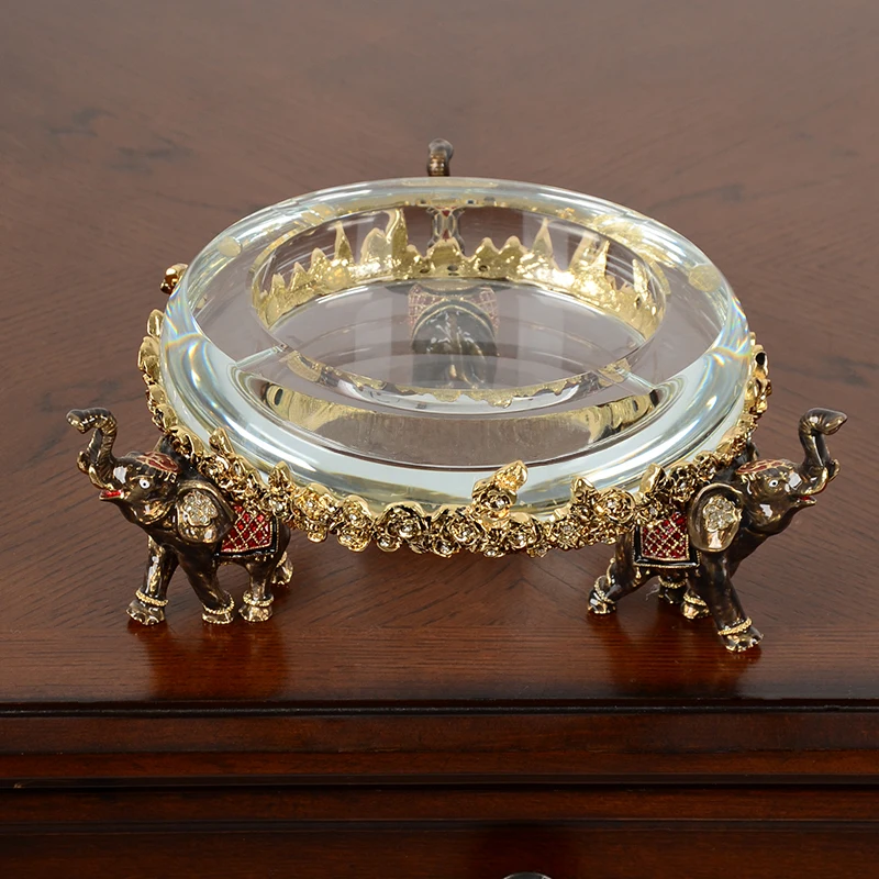 ashtray Chinese living room coffee table ornament European office lucky decoration