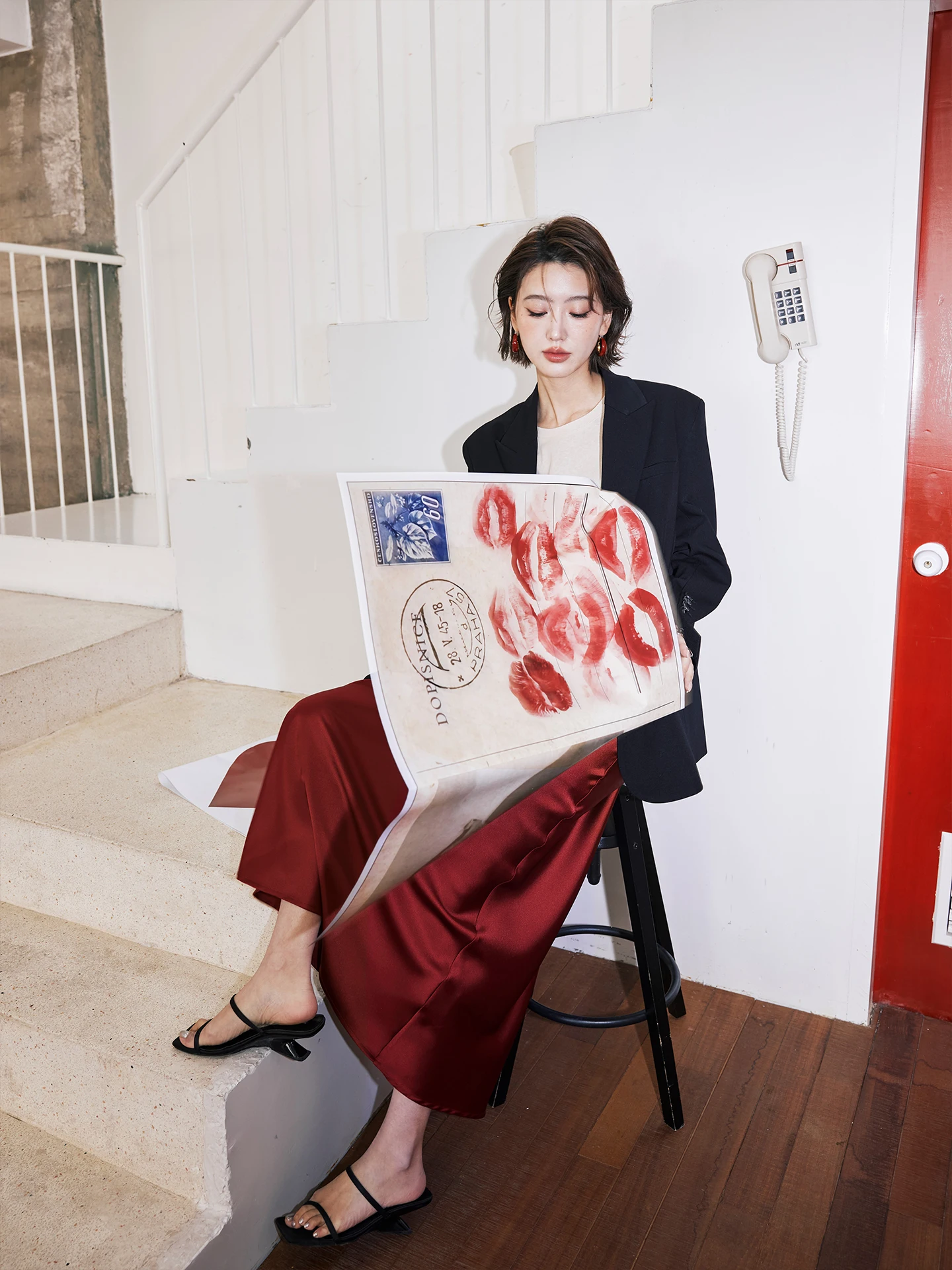 

Юбка Rosebanks Classic Sle из синтетического шелка с эластичной талией, винтажная, зауженного кроя, с мягким блеском, А-силуэт, для женщин