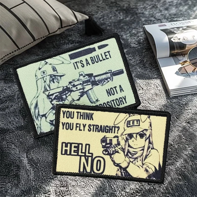 

"Gunny-girl Frontline" Patch Anime Morale Print Badge Hook and Loop Military Backpack Clothing Decorative Sticker Armband