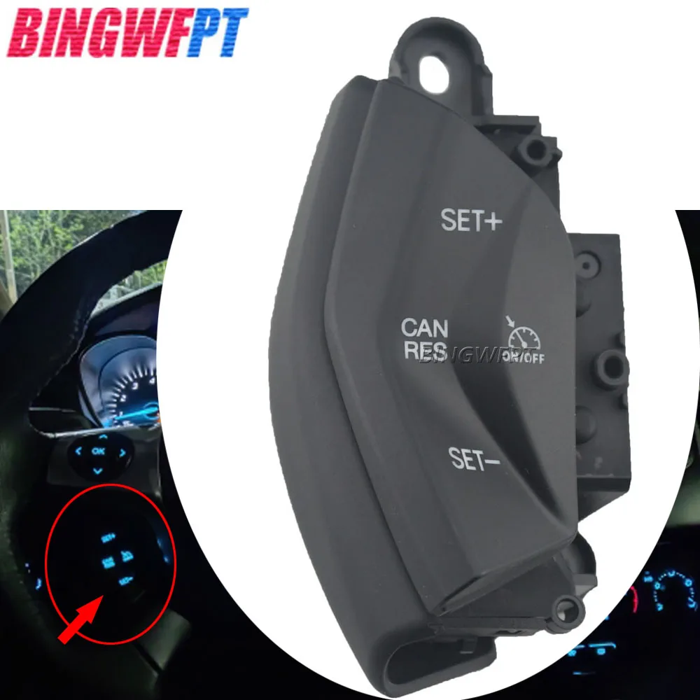 

BINGWFPT для Ford Focus 3 Kuga 2012 up переключатель управления скоростью автомобиля система круиз-контроля комплект рулевого колеса контроль скорости и кабель