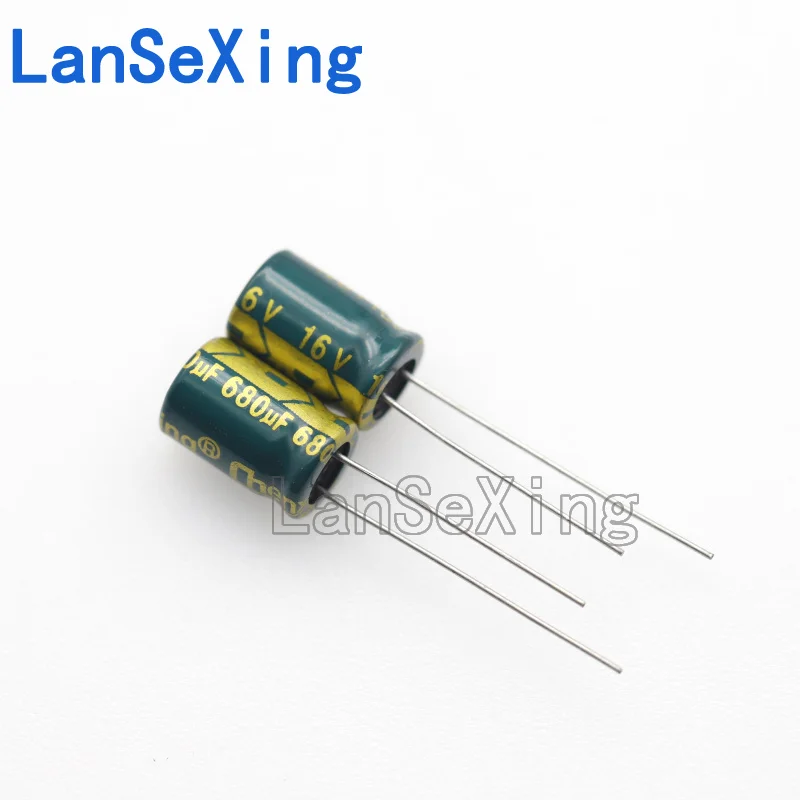 

680UF16v inline electrolytic capacitor 16V 16v680uf volume 8 * 12mm aluminum electrolytic capacitor