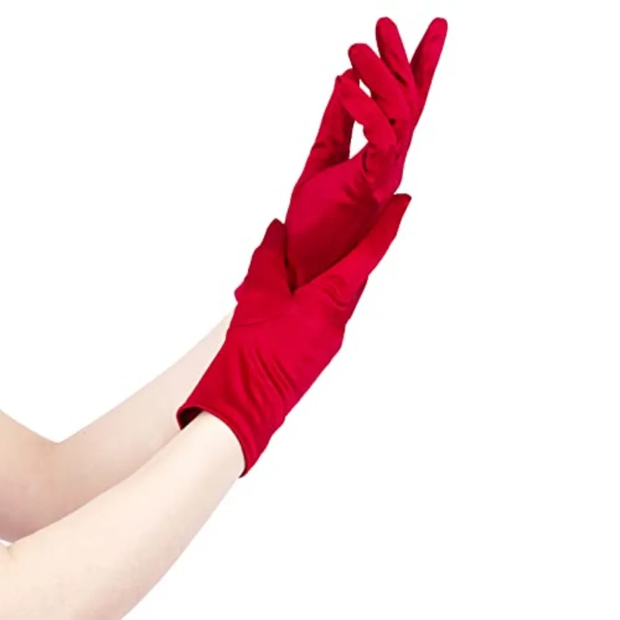 1920s Satin Velvet Bridal Party Gloves
