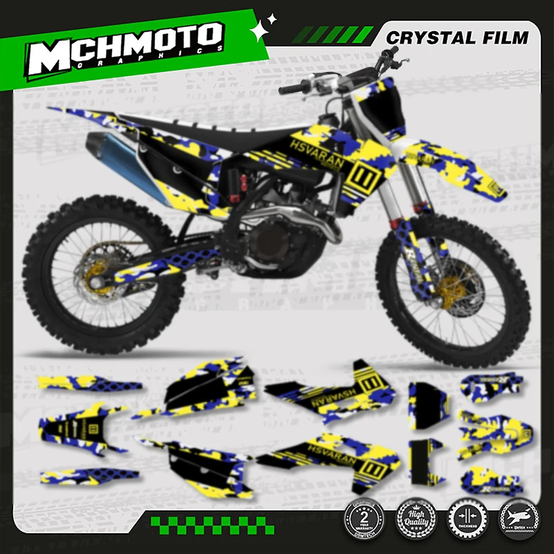 

MCHMFG Custom Team мотоциклетные графические наклейки, комплект наклеек для Husqvarna Decal TE FE 125-450CC 19-22 TC FC TX FX FS 20-23 010