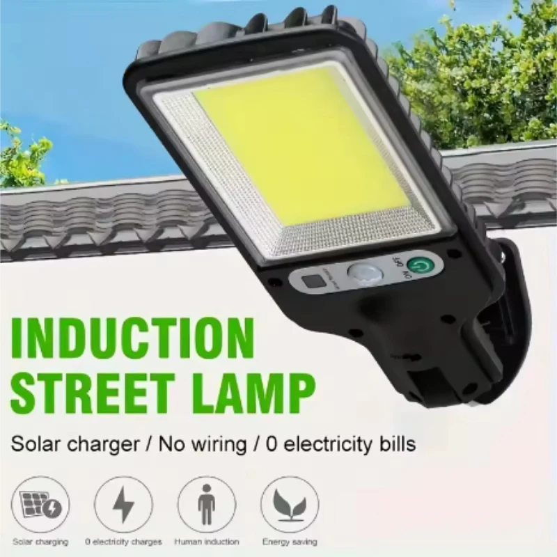

Outdoor Solar Light LED with Human Body Motion Sensor Easy Install Auto On/Off Weatherproof for Pathway Fence Wall Garden