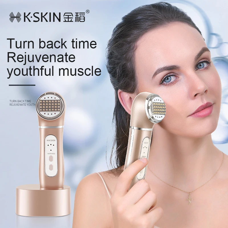 K-SKIN Facial Microcurrent Electric Skin Care Massager EMS RF Multifunctional Facial Massage Device Clean Face Skin Tighten Face