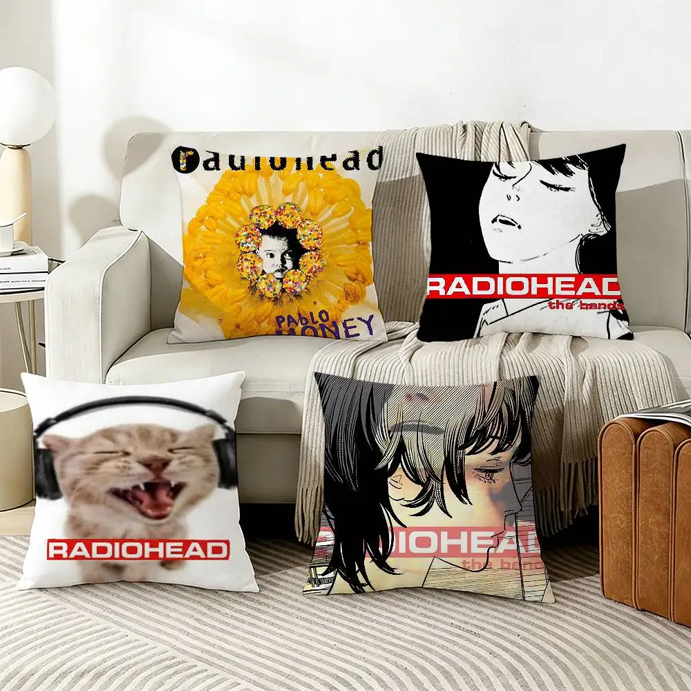

Cool R-Radiohead Band Pillow Case Living Room Sofa Cushion Cover Suitable For Home Bedroom Room Decoration