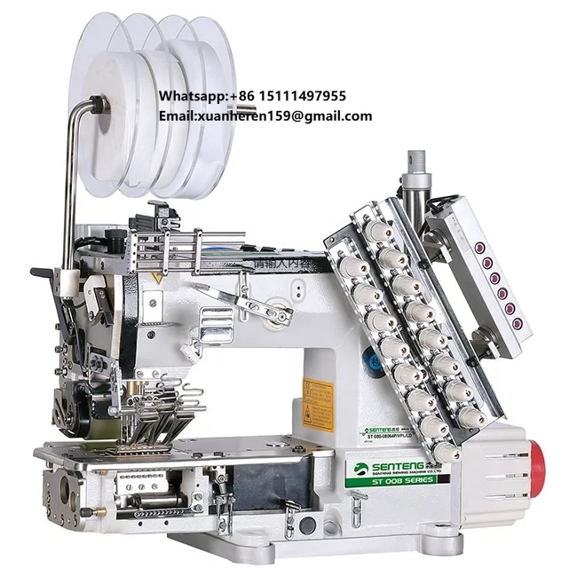 ST 008-08064P/VPL/LD 8 Needles Industrial Sewing Machine With Tape Attaching Device