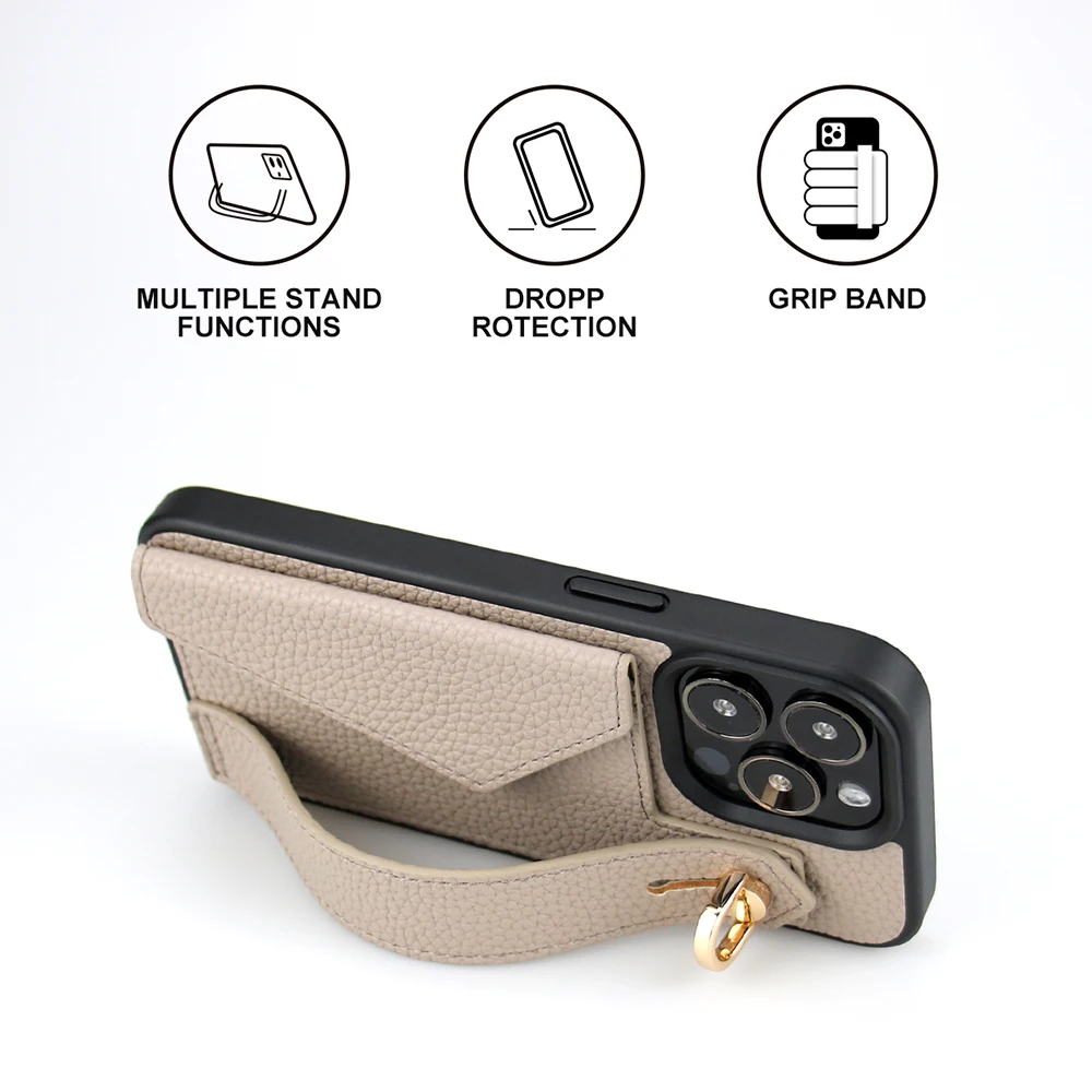 1 Anti Drop Card Bag Wrist Strap Holder Phone Case, Suitable For Apple iPhone 11Pro/12Pro Max/13Pro/14 Plus/15