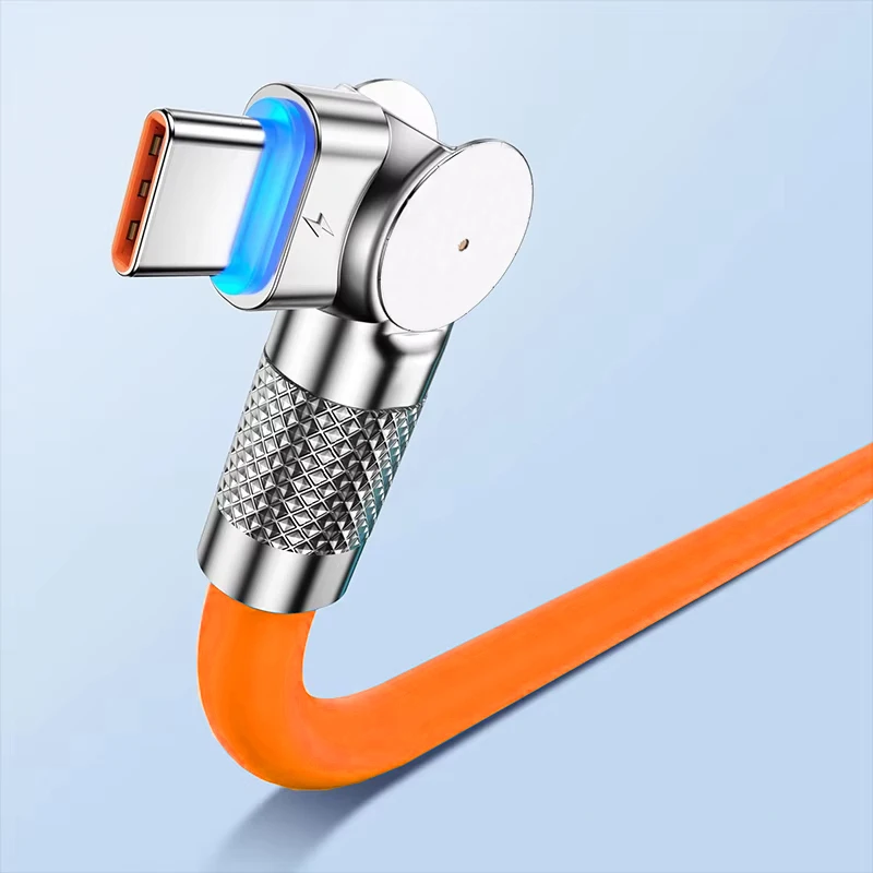 NNBILI 6A USB Typ C 180 Grad Schnell-Ladekabel 120W USB-C Datenkabel für Samsung Xiaomi 12 13 HUAWEI Poco 1m 1,5m 2m ﻿
