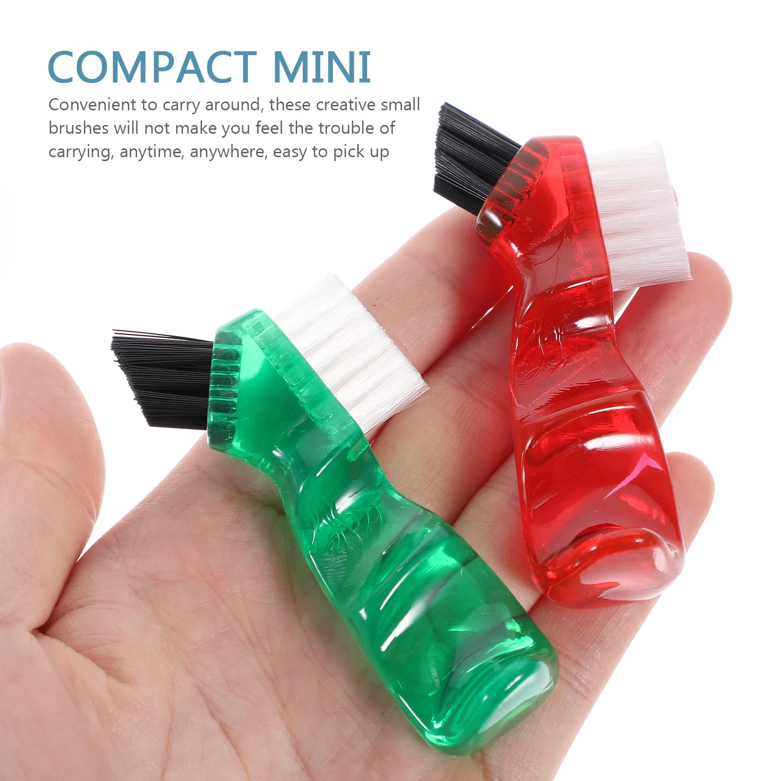 

4pcs Double-Side Denture Brush Multi-Functional Small For Oral Care Portable Household Personal Cleaning Tool Mini