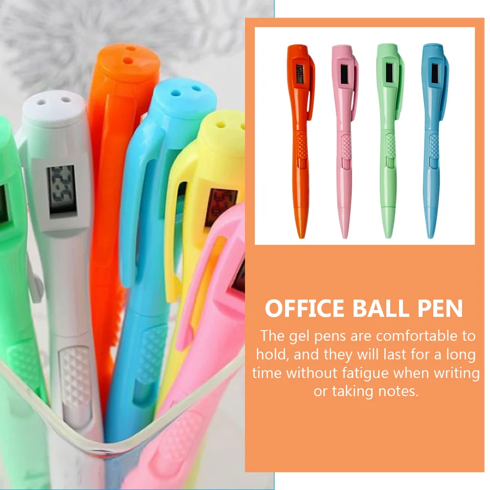 4 Pcs Digital Test Pen Writing Accessory Come Dedicated Multi-function Gel Student Plastic Portable Household Clocks