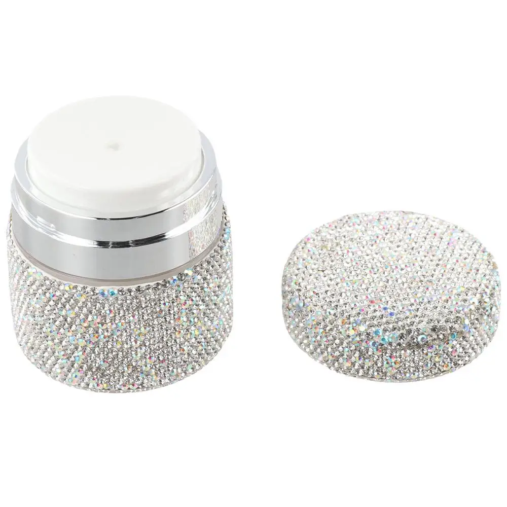 Rhinestone Airless Cream Bottle Dispenser Refillable Portable Lotion Pump Jar Vials Emulsion Box Leak Proof Cosmetic Container