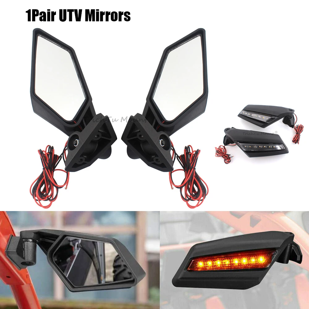

Side Mirror ATV&UTV Accessories Rearview Mirror w/ LED Turn Signal Light For Can-am Maverick X3 Max XDS 4x4 Turbo R RR 2017-2024