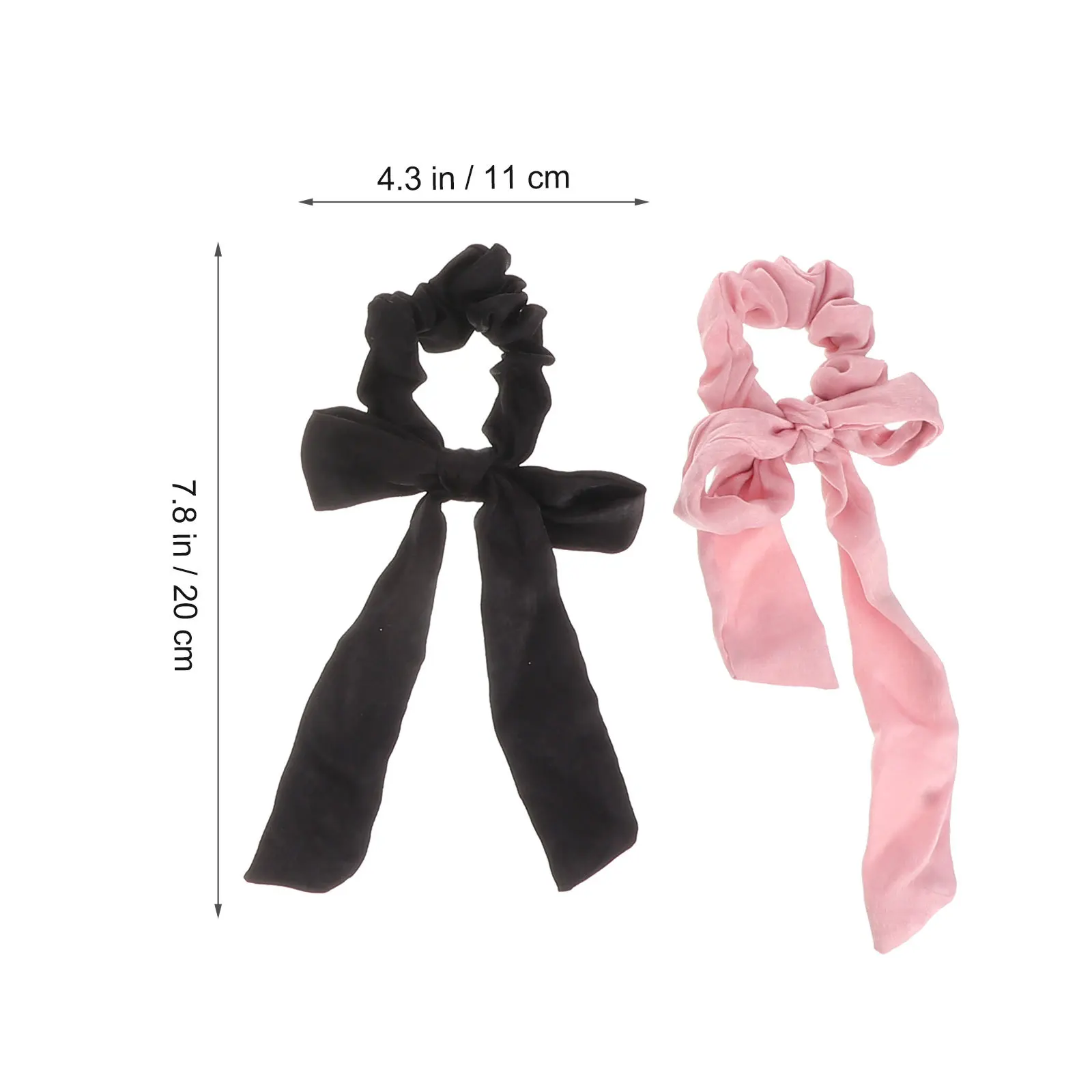 4 Buah Ikat Rambut Pita Satin Ikat Rambut Elastis untuk Wanita dan Anak Perempuan, Cocok untuk Pemakaian Kasual, Hadiah Ikat Rambut Pita