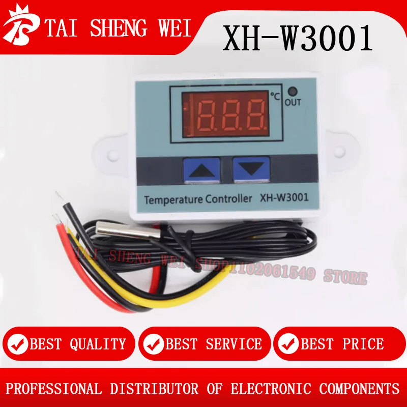 2PCS XH-W3001 12V 24V 220V Digital Control Temperature Microcomputer Thermostat Switch Thermometer New Thermoregulator