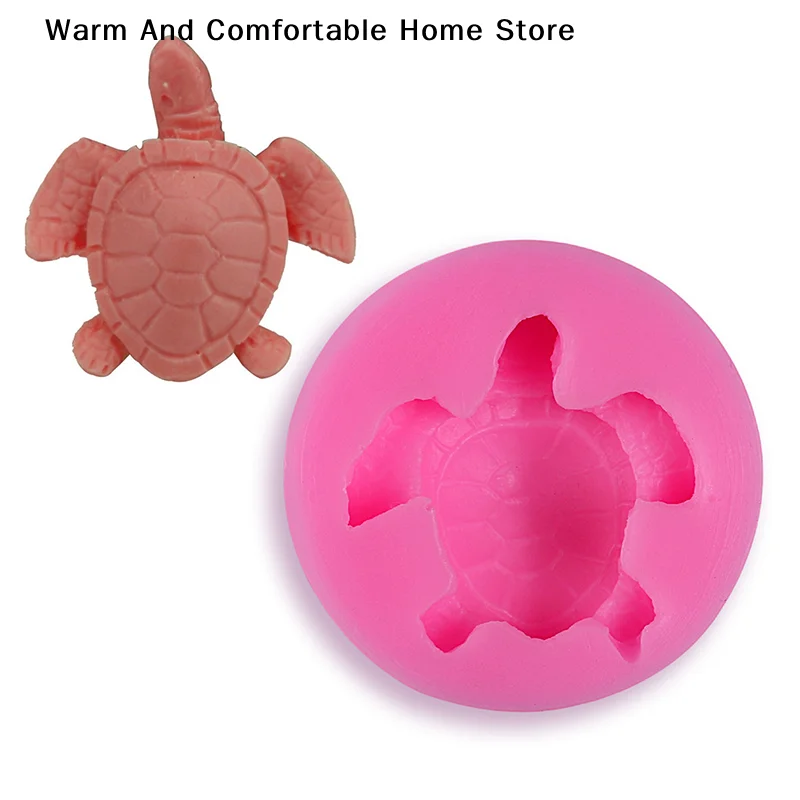 【SE】Molde de silicona para fondant con forma de tortuga, tamaño pequeño, adorable forma de tortuga marina, decoración de pasteles con temática del océano, moldes para chocolate