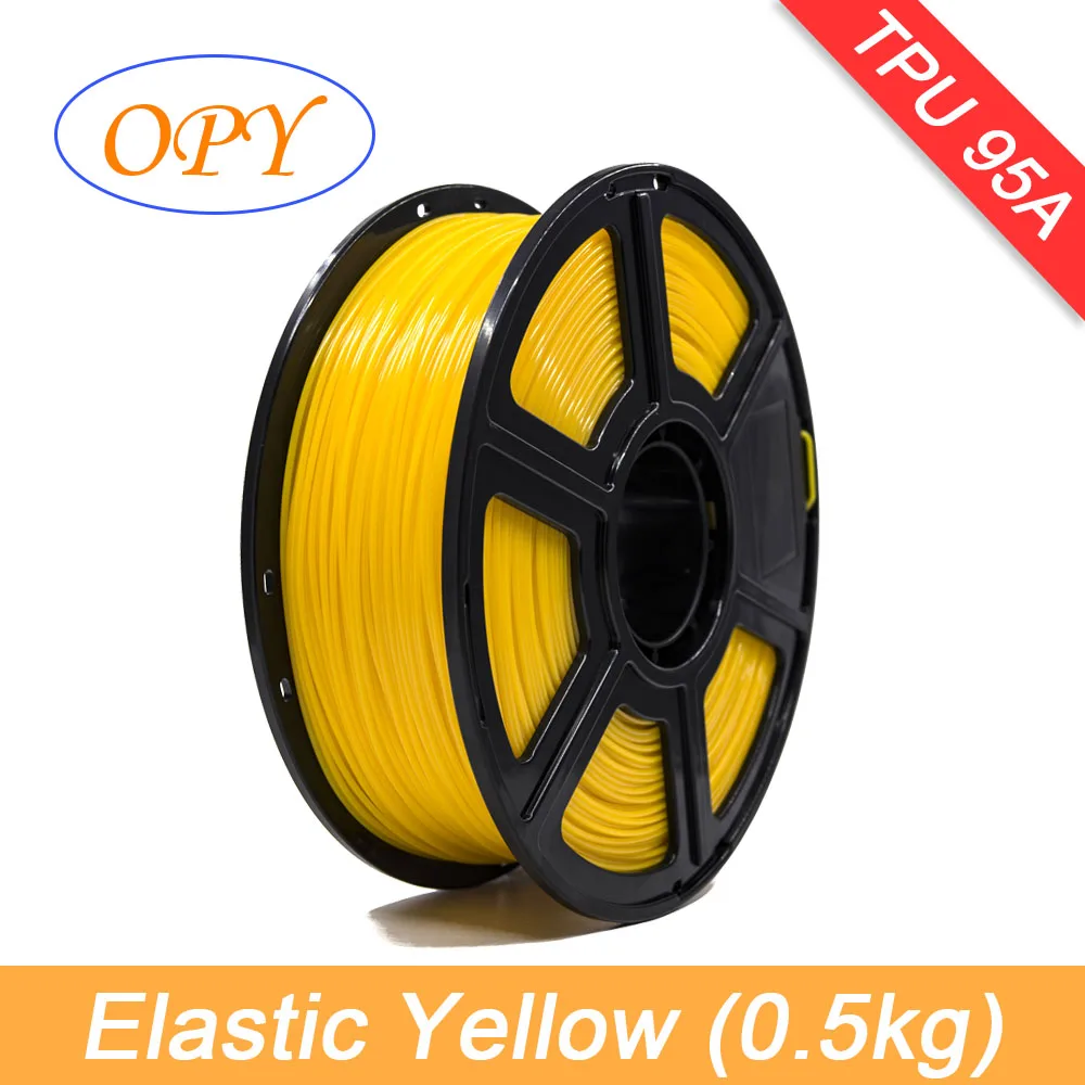 

OPY TPU Filament Elastic 1.75mm 0.5KG Flex Flexible 3d Printer 10m 100g Nature Black Red Green Blue Yellow