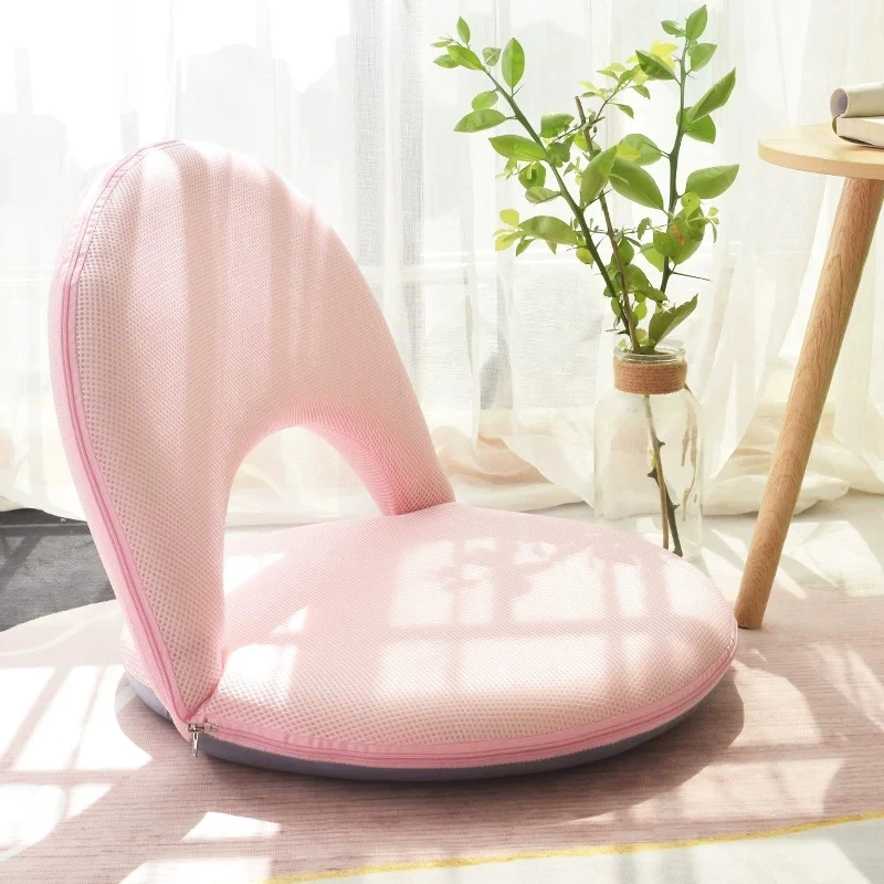 Lazy Sofa Chair with Armrest, Nursing Chair with Lumbar Support, Breathable Foldable Bed Backrest, Multi-Color Washable Home Use